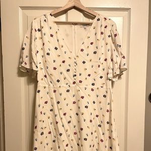Madewell White Floral Spring Dress